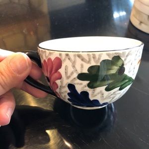 Set of 5 HandPainted German Teacups  Vintage.